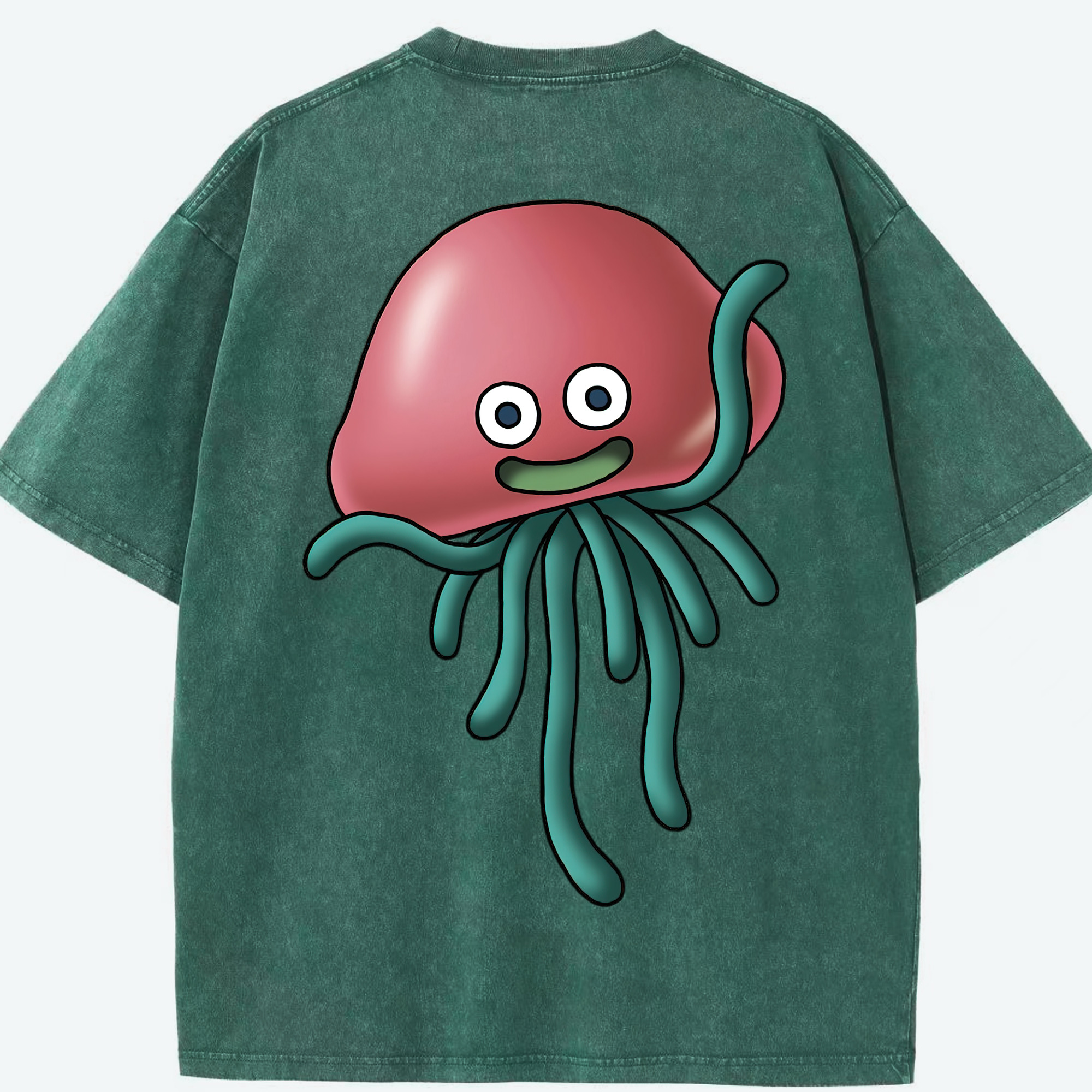 （画像用） ドラゴンクエスト Doragon Kuesuto Dragon Quest 綿100% ヴィンテージ風 半袖Tシャツ（背面プリント）